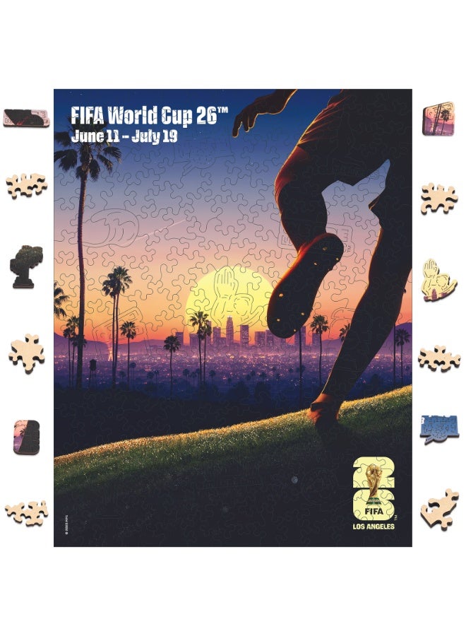 FIFA World Cup FIFA Official Licensed World Cup 2026 Host City Los Angeles Wooden Jigsaw Puzzle 200 Pieces - Image 1
